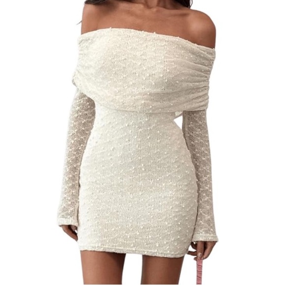 🌹🆕 Mini cocktail dress mini stretch Off Shoulder sexy dress - Picture 5 of 6